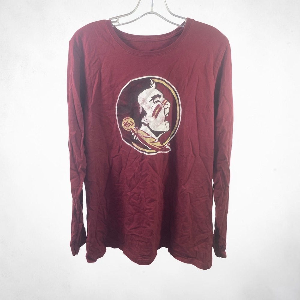 Florida State University FSU Seminoles Long Sleeve Graphic Tee Garnet Red 2XL